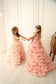 Rosalyn Girl Dress in Blush Pink with Long Train
