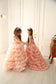 Rosalyn Girl Dress in Blush Pink with Long Train