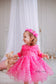 Carolina Girl Dress in Hot Pink with Beads and Sequins