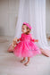 Carolina Girl Dress in Hot Pink with Beads and Sequins