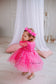 Carolina Girl Dress in Hot Pink with Beads and Sequins