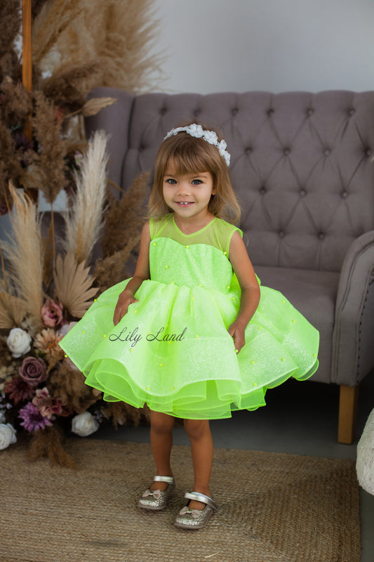 Vestido bebé niña Busie Hot Lime