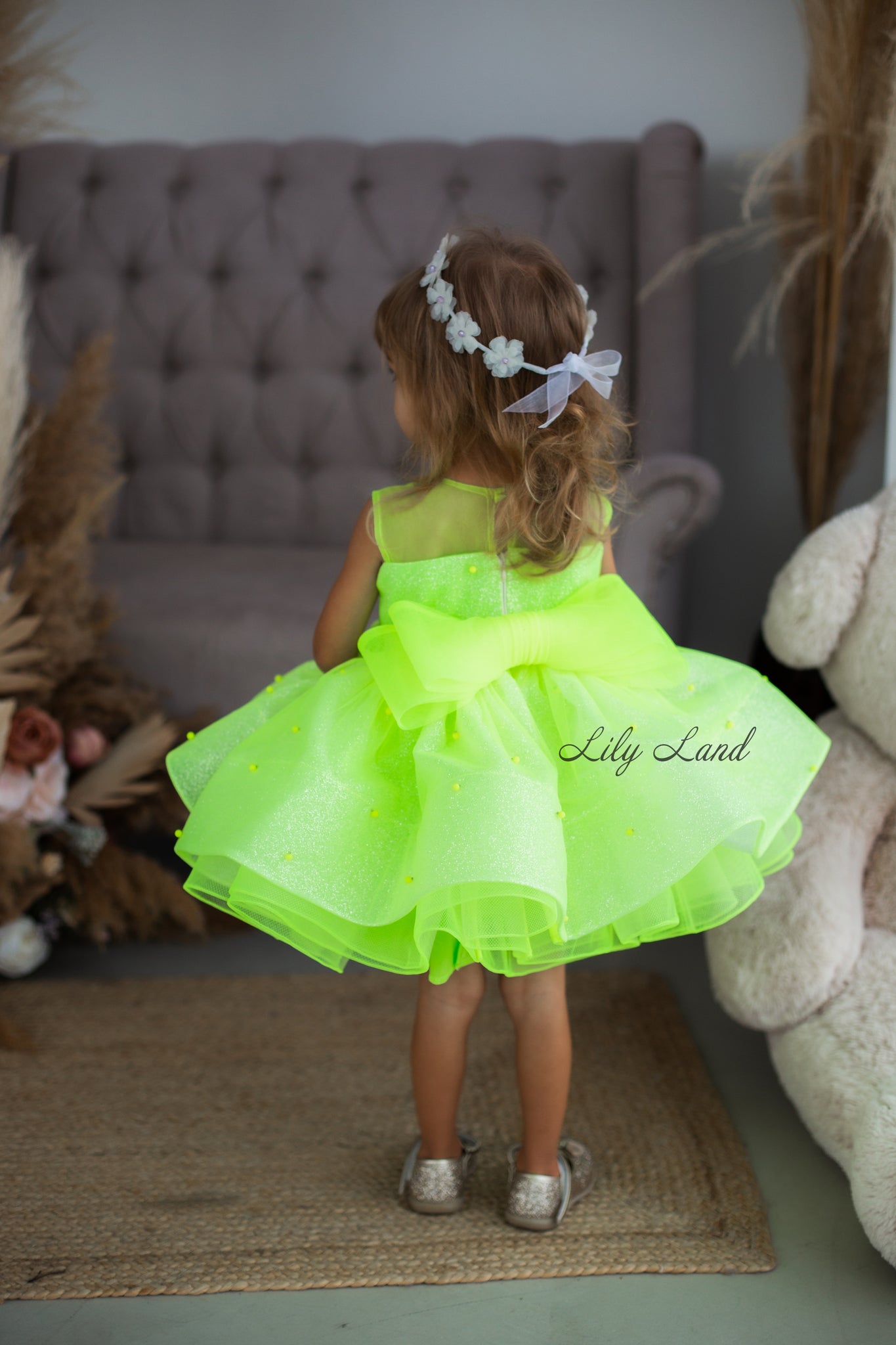 Vestido bebé niña Busie Hot Lime