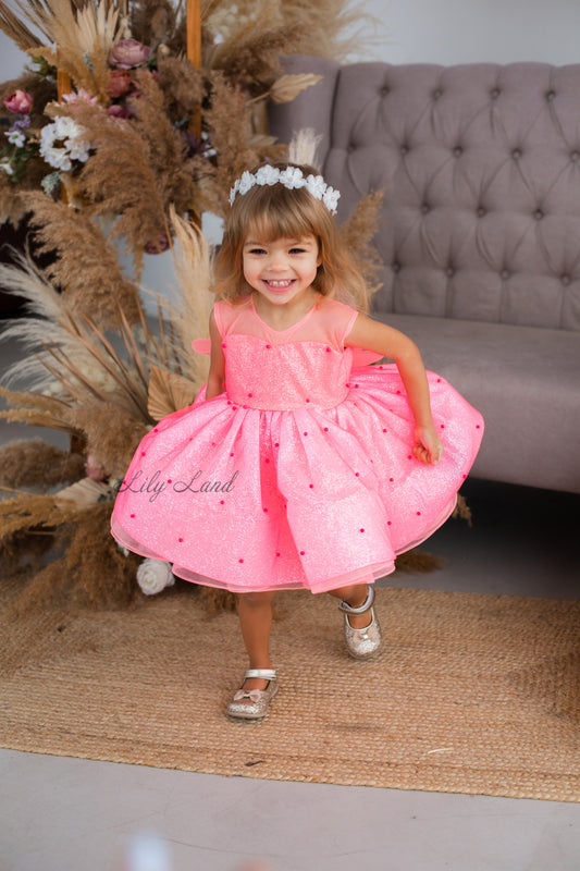 Vestido bebé niña Busie rosa fuerte