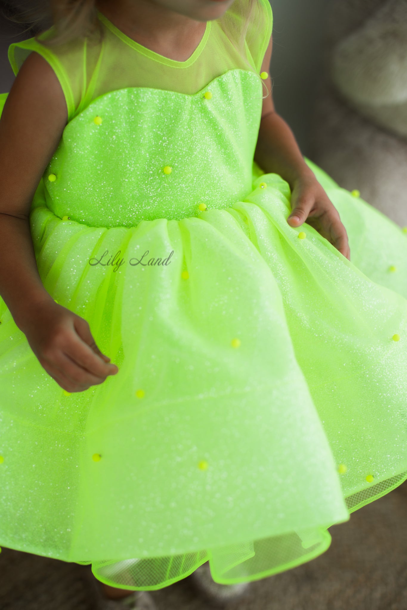 Vestido bebé niña Busie Hot Lime