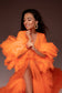 Maternity Robe for Photoshoot in Neon Orange