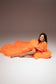 Maternity Robe for Photoshoot in Neon Orange