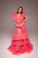 Pregnancy Maternity Photoshoot Gown in Coral