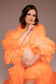 Maternity Robe for Photoshoot in Neon Orange