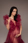 Pregnancy Maternity Photoshoot Gown in Burgundy