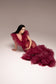 Pregnancy Maternity Photoshoot Gown in Burgundy