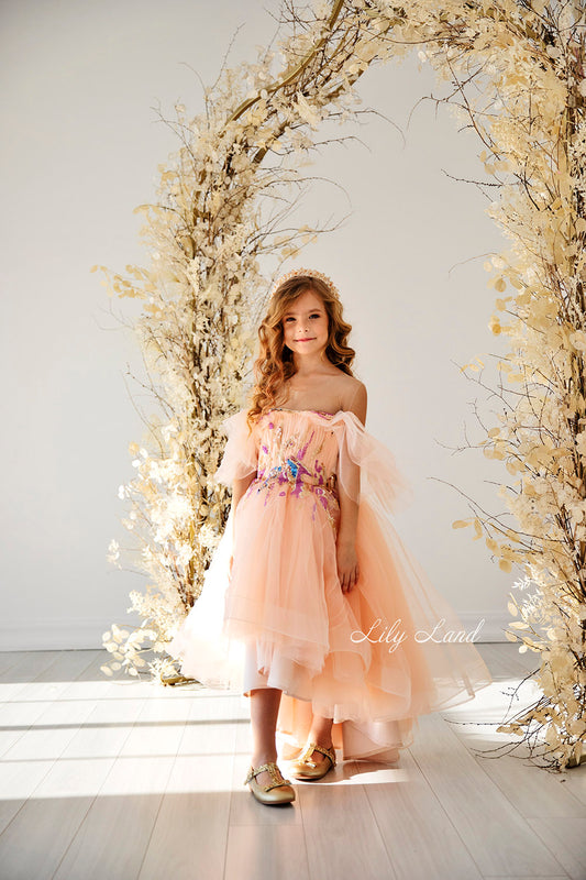 Indiana Girls Dress in Peach
