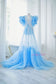 Maternity Robe in Light Blue for Photoshoot