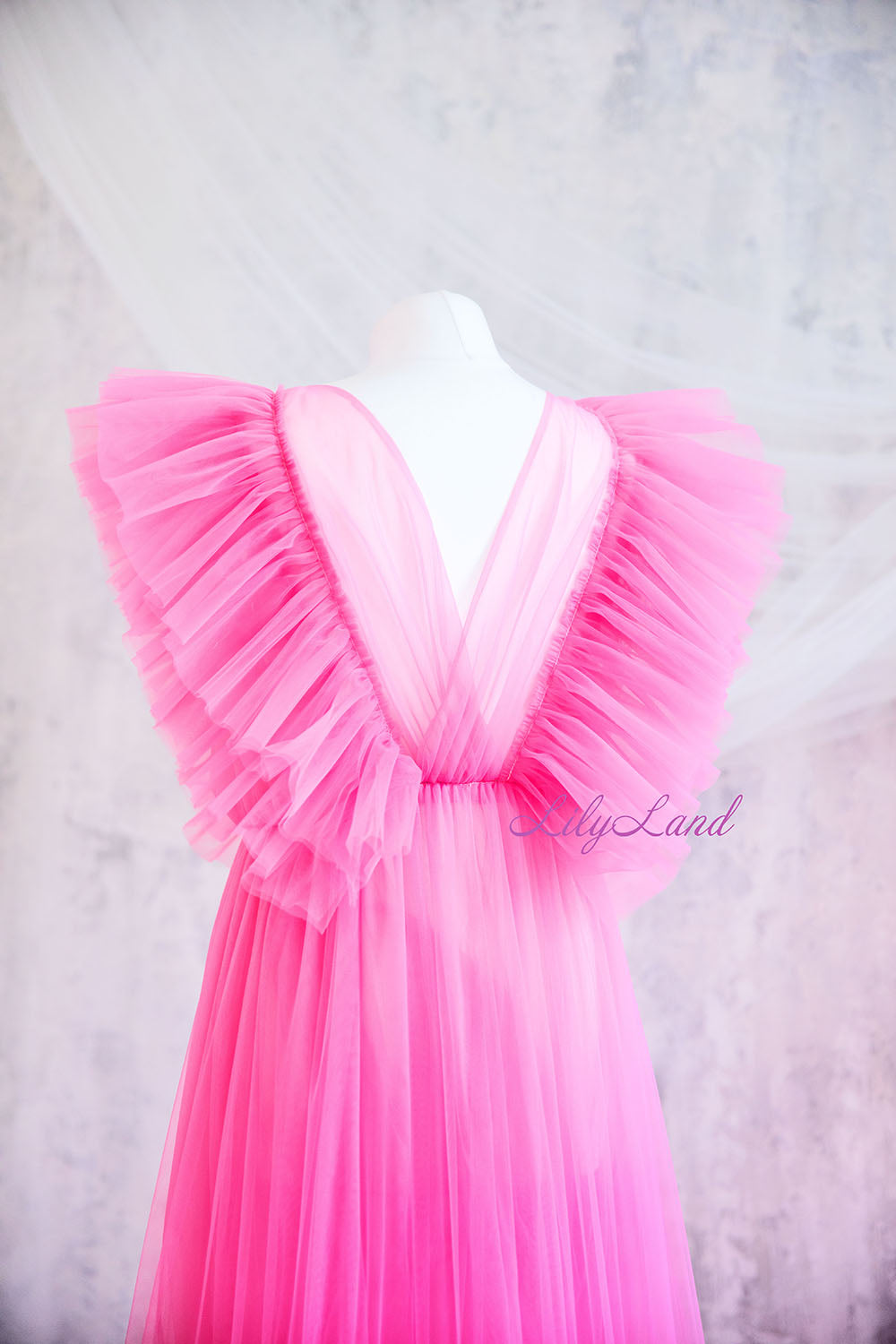 Pregnancy Maternity Photoshoot Gown in Pink