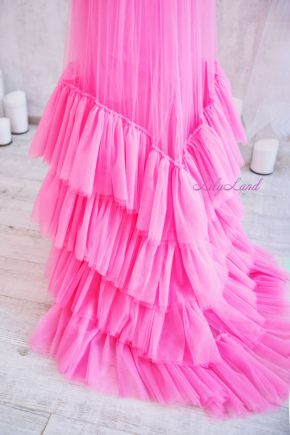 Pregnancy Maternity Photoshoot Gown in Pink