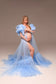 Maternity Robe in Light Blue for Photoshoot