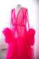 Maternity Robe for Photoshoot in Hot Pink